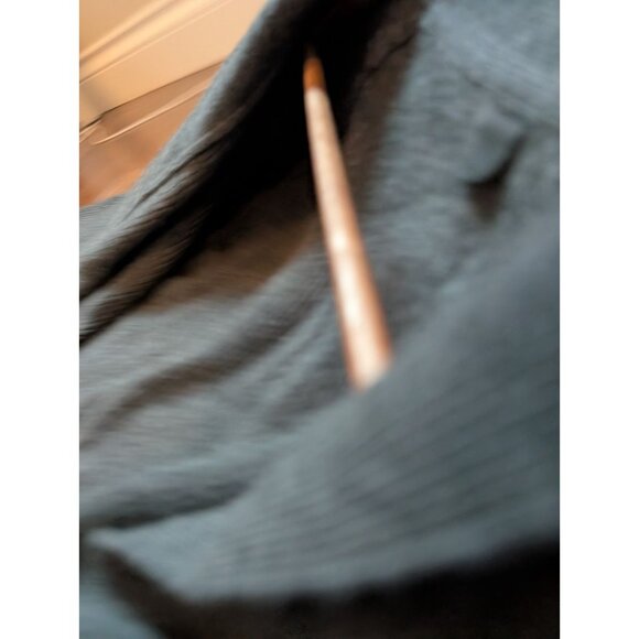 Lululemon Merino Wool-Blend Ribbed Long Wrap Sweater Heather Black Size 6 - Picture 12 of 13